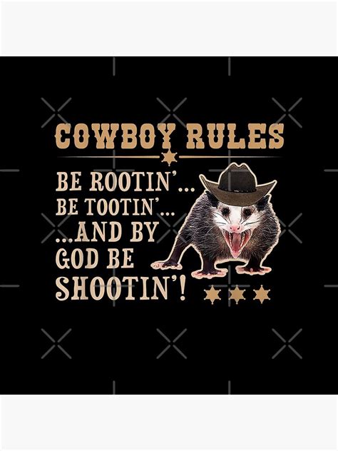 Rootin Tootin Possum Cowboy Poster For Sale By TheDlab Redbubble