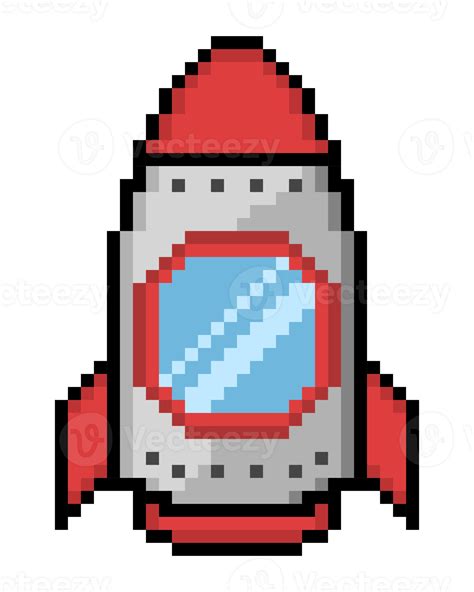 Pixel Art Rocket 13519076 Png