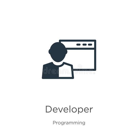 Developer Icon Vector Trendy Flat Developer Icon From Programming