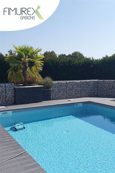 Cl Ture En Gabion Fimurex Gabions Outdoor Decor Pool Outdoor