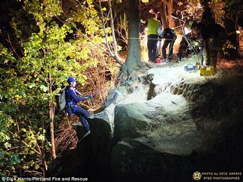 The dramatic moment firefighters abseiled down a cliff in the dark to ...