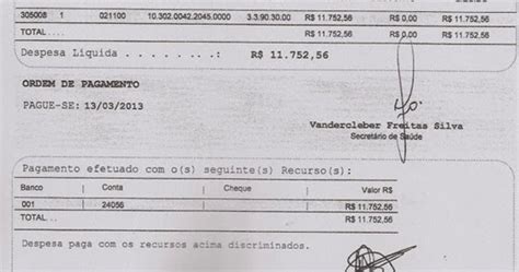 Ordem De Pagamento Agenda Da Economia