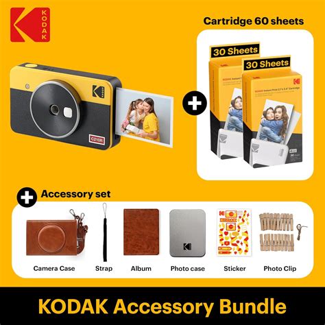 Kodak Mini Shot Retro Paquete De Regalo De Accesorios C Mara