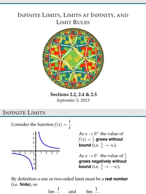 Infinite Limits Limits At Infinity And Limit Rules Sect22 24 Pdf