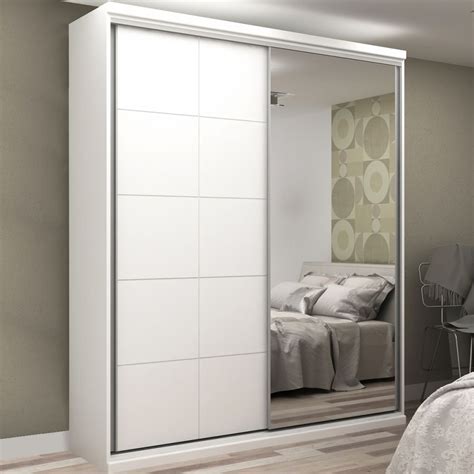 Guarda Roupa Solteiro South Portas Gavetas Mdf Branco Manbel