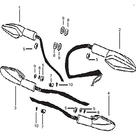 Vue Eclatee Piece Clignotants Moto Masai X Ray