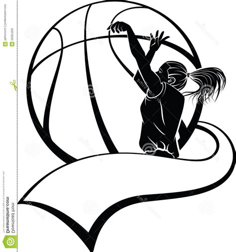 Girl Basketball Silhouette Vector at Vectorified.com | Collection of Girl Basketball Silhouette ...