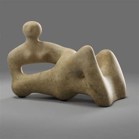 3D Model Henry Moore Recumbent Figure VR AR Low Poly CGTrader