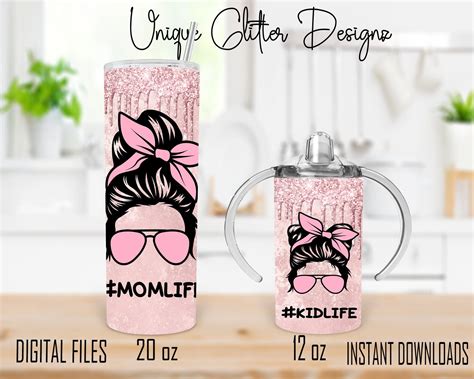 Mom Life Tumbler Design 20oz Tumbler 12oz Sippy Cup Bundle Etsy