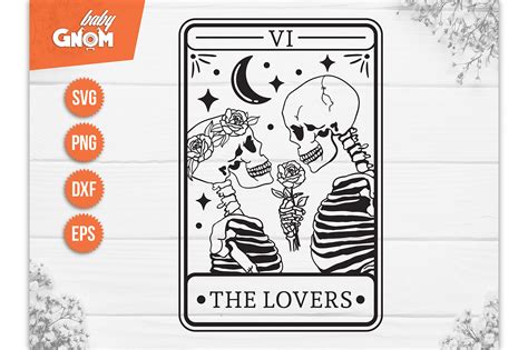 The Lovers SVG, the Lovers Tarot Card Graphic by babyGnom · Creative ...