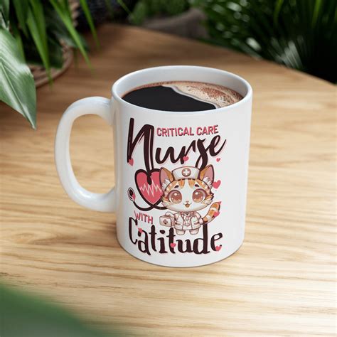 Critical Care Nurse Mug Critical Care Nurse T Icu Nurse Icu Cat