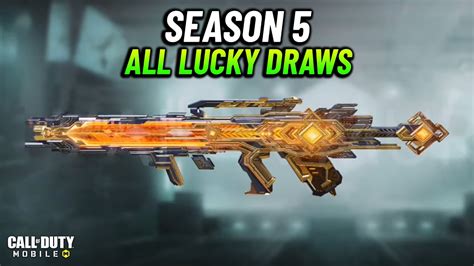 Season 5 All Lucky Draws CODM Mythic FFAR 1 Kill Effects Features