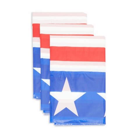 American Flag Plastic Tablecloth For 4th Of July Party 54 X 108 In 3