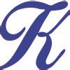 4.5in x 3in Blue Cursive K Monogram Sticker Fancy Vinyl Truck Car Stickers