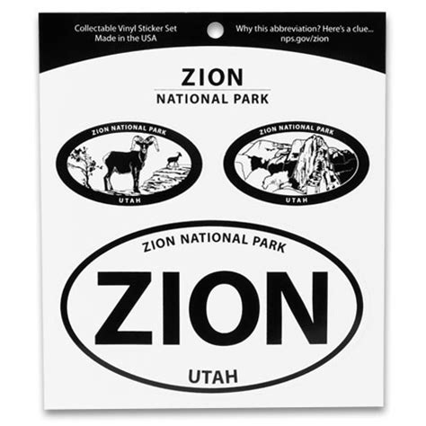 Zion National Park Zion Sticker Zion Narrows Sticker Zion Decal Zion Sticker Zion National Park