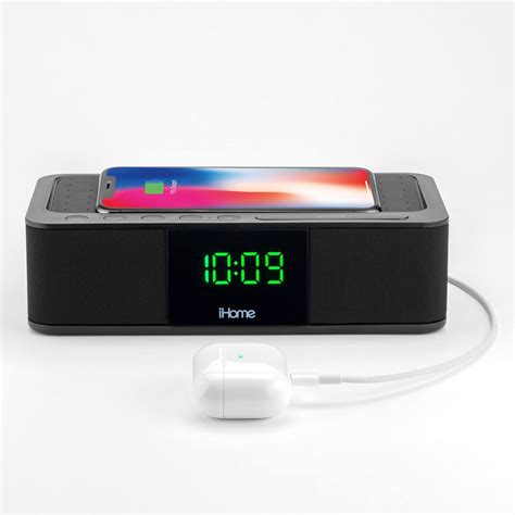 Amazon IHome Alarm Clock With Wireless Charging And USB Charger