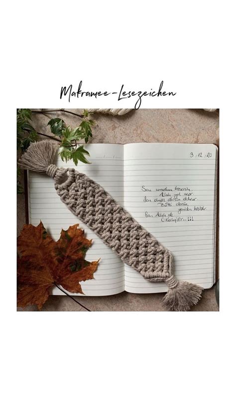 Makramee Lesezeichen Macrame Bookmark Makrome Ayra Makramee