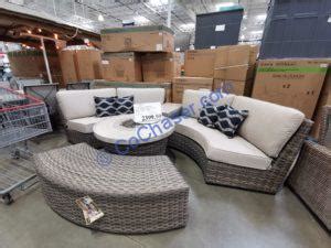 Costco 1372978 Sunvilla Laguna 5 Piece Woven Sectional With Fire Table