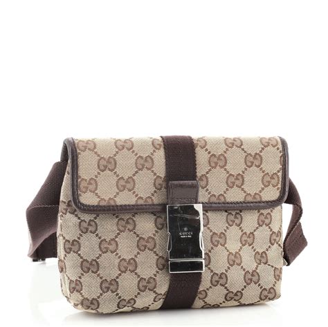 Gucci Buckle Waist Bag Gg Canvas Small Rebag