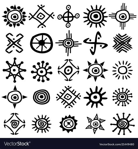 tribal sun symbols