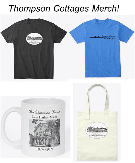 Thompson House and Cottages in New Harbor, Maine - merch