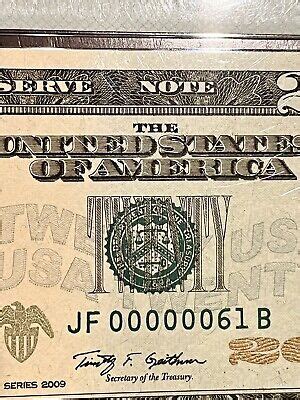 LOW 2 DIGIT 00000061 FANCY SERIAL NUMBER 1 PMG 67 EPQ ONE DOLLAR BILL