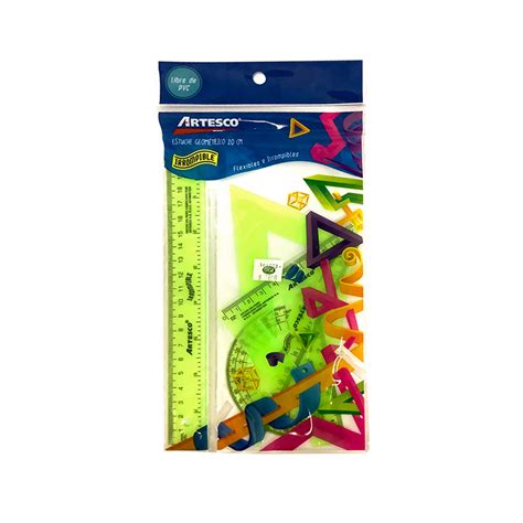 Estuche Geométrico 20 Cm Plg Irrompible Papelería Cid Xpress