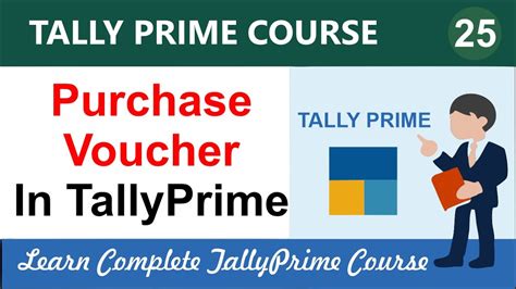 Purchase Voucher In Tally Prime Tally Prime Full Course Tutorial For