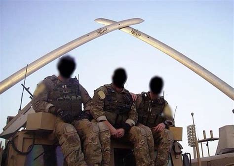 22 Sas A Squadron Operators Pictured In Front Of The Swords Of