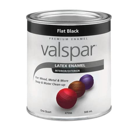 Shop Valspar Black Flat Latex Interiorexterior Paint Actual Net