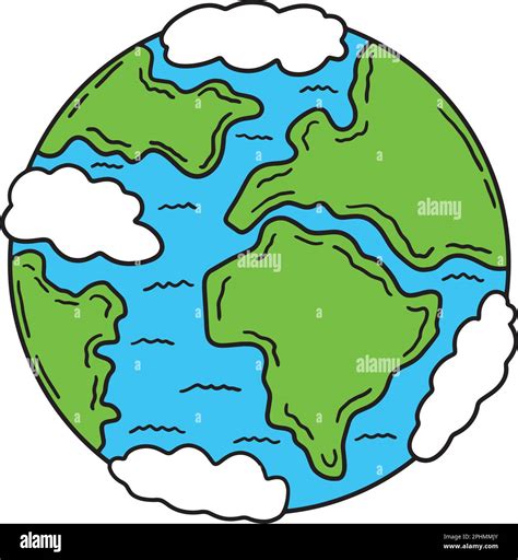 Planet Earth Cartoon Colored Clipart Illustration Stock Vector Image ...