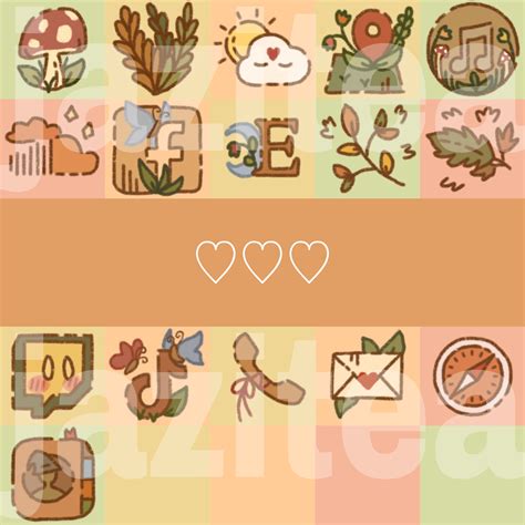 Original Cottagecore Fall Aesthetic Iphone Ios App Icons Etsy