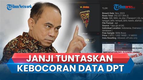 Menkominfo Turun Tangan Atasi Dugaan Kebocoran Data Dpt Pemilu