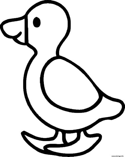 Coloriage Le Petit Canard En Marche Dessin Canard à imprimer