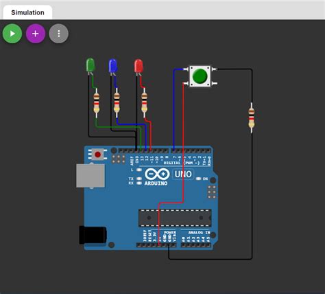 Simulasi Pemograman Arduino Lampu LED Dan Push Button Tanpa Hardware