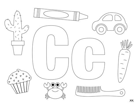 Letter C Coloring Worksheets Coloring Pages