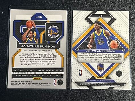 2021 22 Panini Prizm Lot 307 Base Jonathan Kuminga RC And Emergent