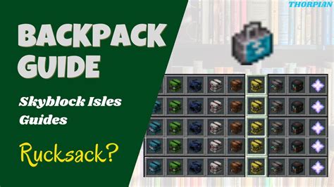 Full Backpack Guide For Skyblock Isles YouTube