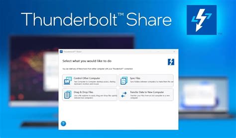 Intels New Thunderbolt Share Software Connects Two Pcs Using A Usb