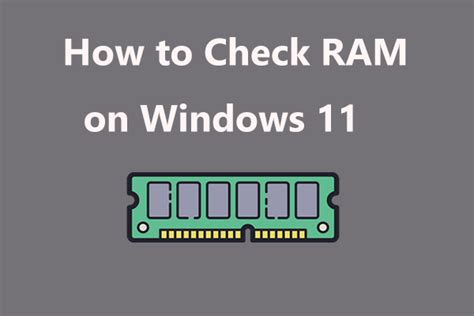 How To Check Ram On Windows 1110 Size Speed Type Etc Minitool