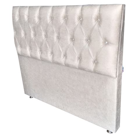 Cabeceira Cama Box Capitone Suede Amassado Bege King 195x120 Rbl