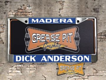 Swanson Ford License Plate Grease Pit Graphics