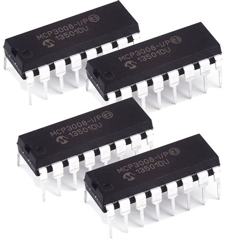 Microchip MCP3008 I P 10 Bit ADC With SPI Pack Of 4 Amazon