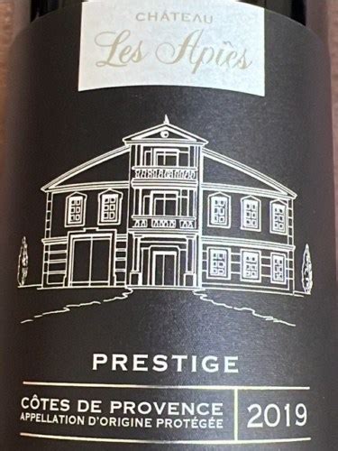 Château Les Apies Cuvée Prestige Côtes de Provence Vivino US