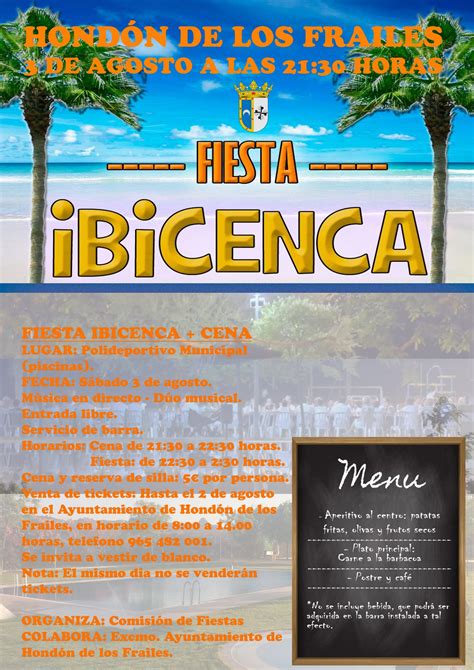 Fiesta Ibicenca De Agosto De A Las Horas Ayto Hond N