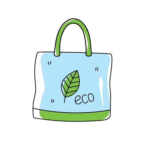 Premium Vector Eco Bag Icon Vector Illustration In Doodle Style