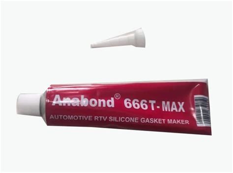 White Anabond 666T Max Automotive RTV Silicone Gasket Maker Packaging