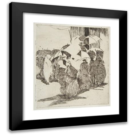 Douard Manet X Black Modern Framed Museum Art Print Titled Line