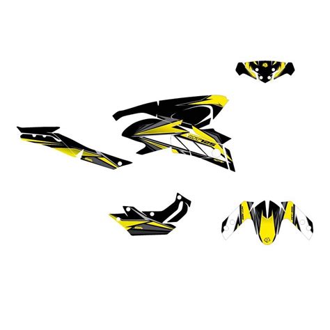 Kit déco Kutvek brillant Steel Noir Jaune Yamaha MT 125 14 19 Pièces