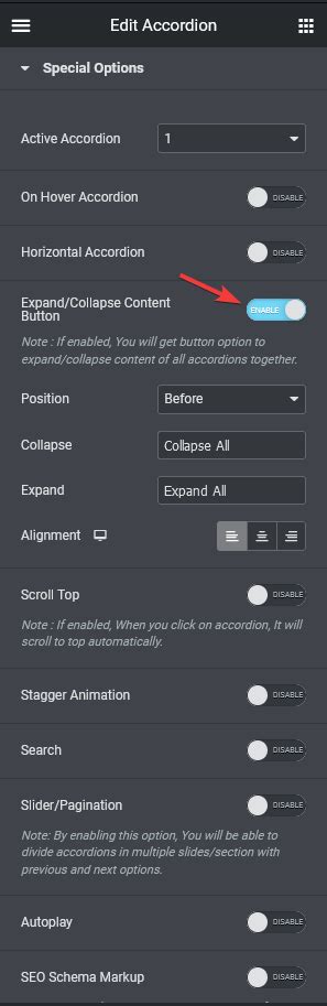 How To Expand Or Close All Accordion Items With A Button In Elementor